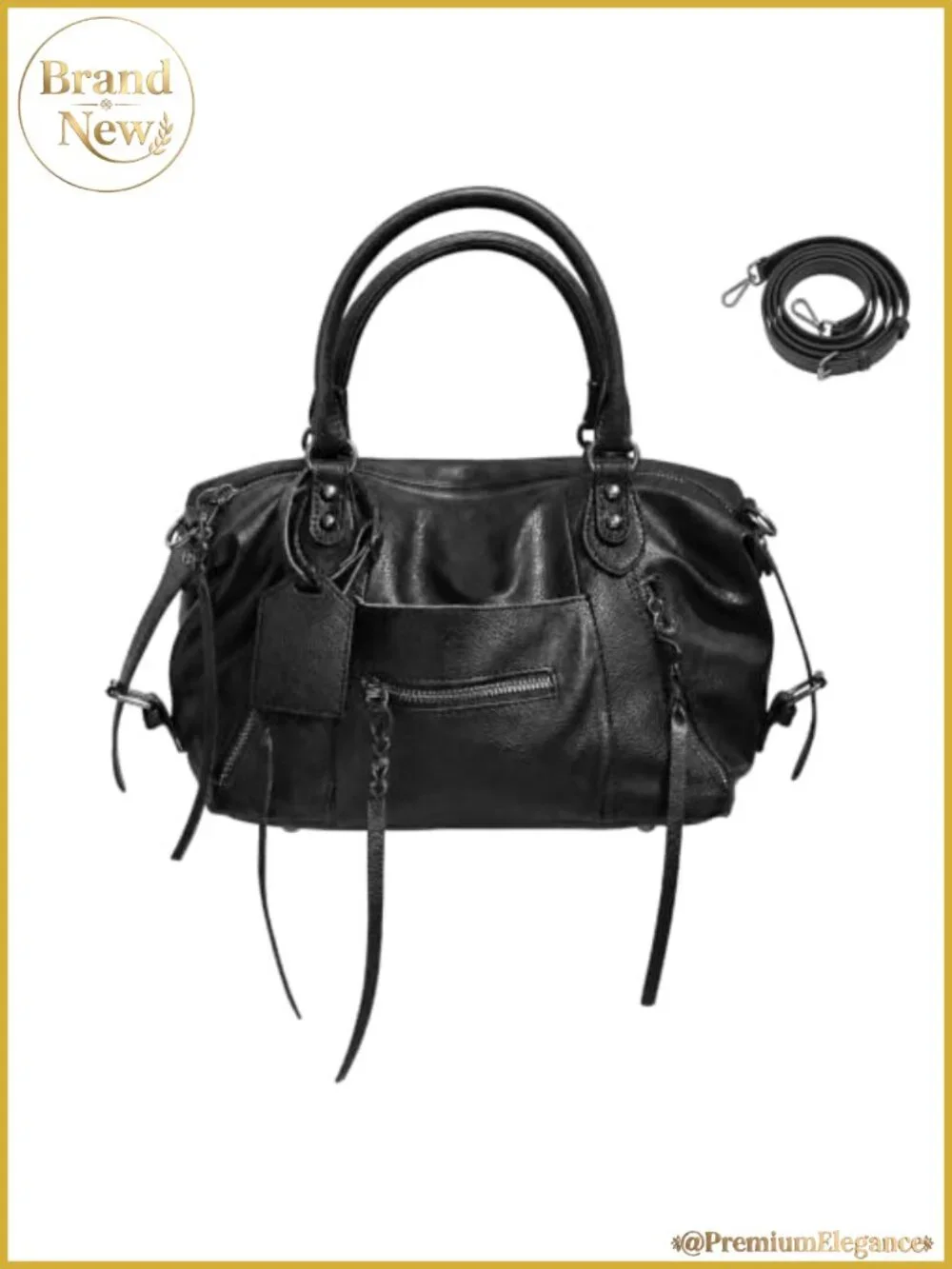 Vegan Leather Tote Bag Hobo Purse Women Shoulder Crossbody Purse